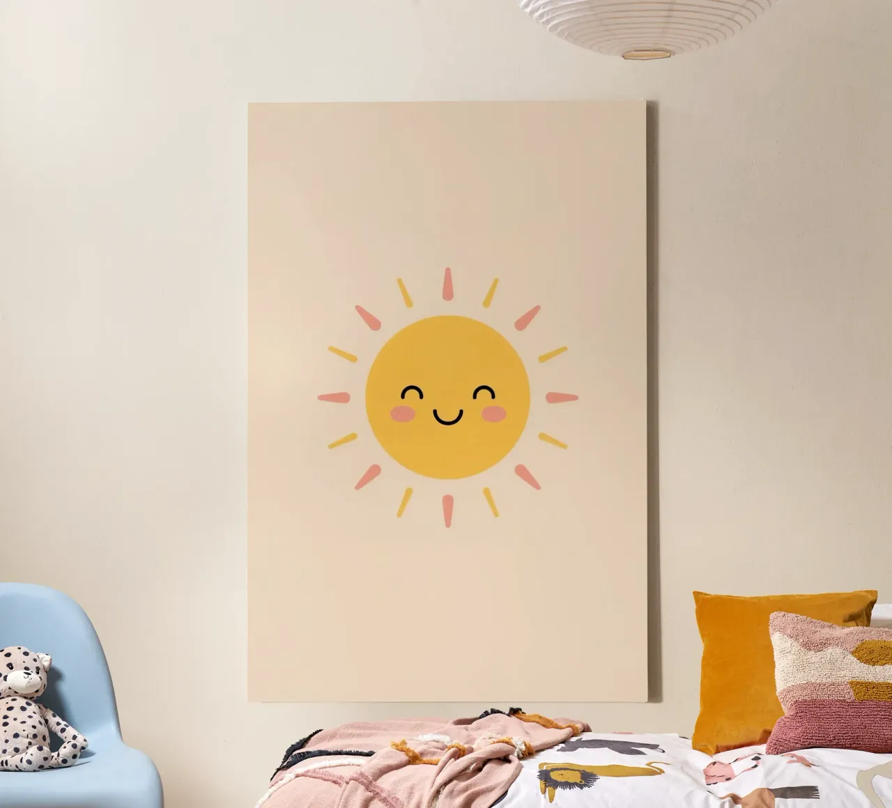 Sole felice e carino tela con Cornice a cassetta da DesignDoodle