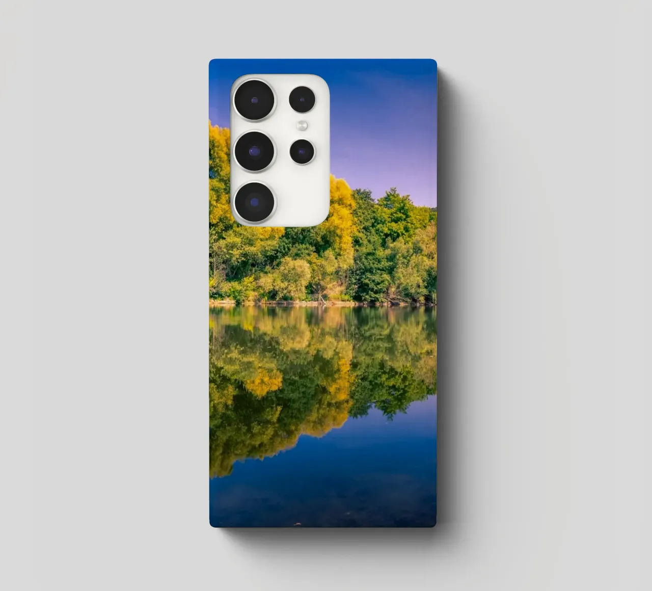 Riflesso di alberi in un piccolo stagno cover samsung da Marcus Beckert | Fotografie