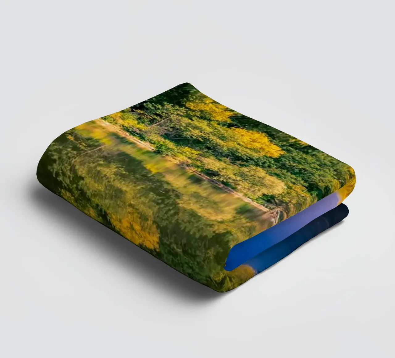 Reflection of trees in a small pond towel by Marcus Beckert | Fotografie