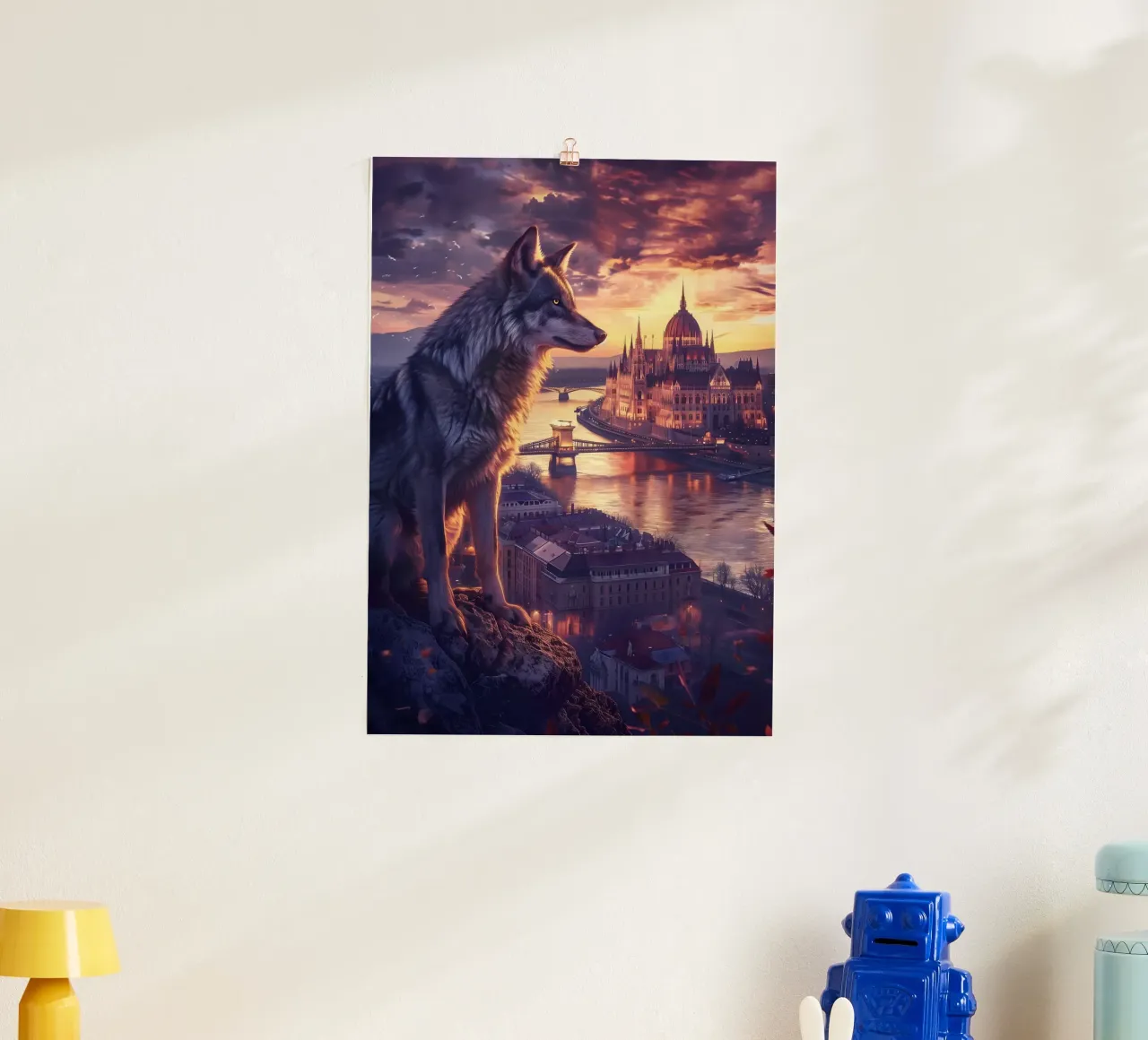 Budapest Lupo mistico arte fantasy poster da WILD ART