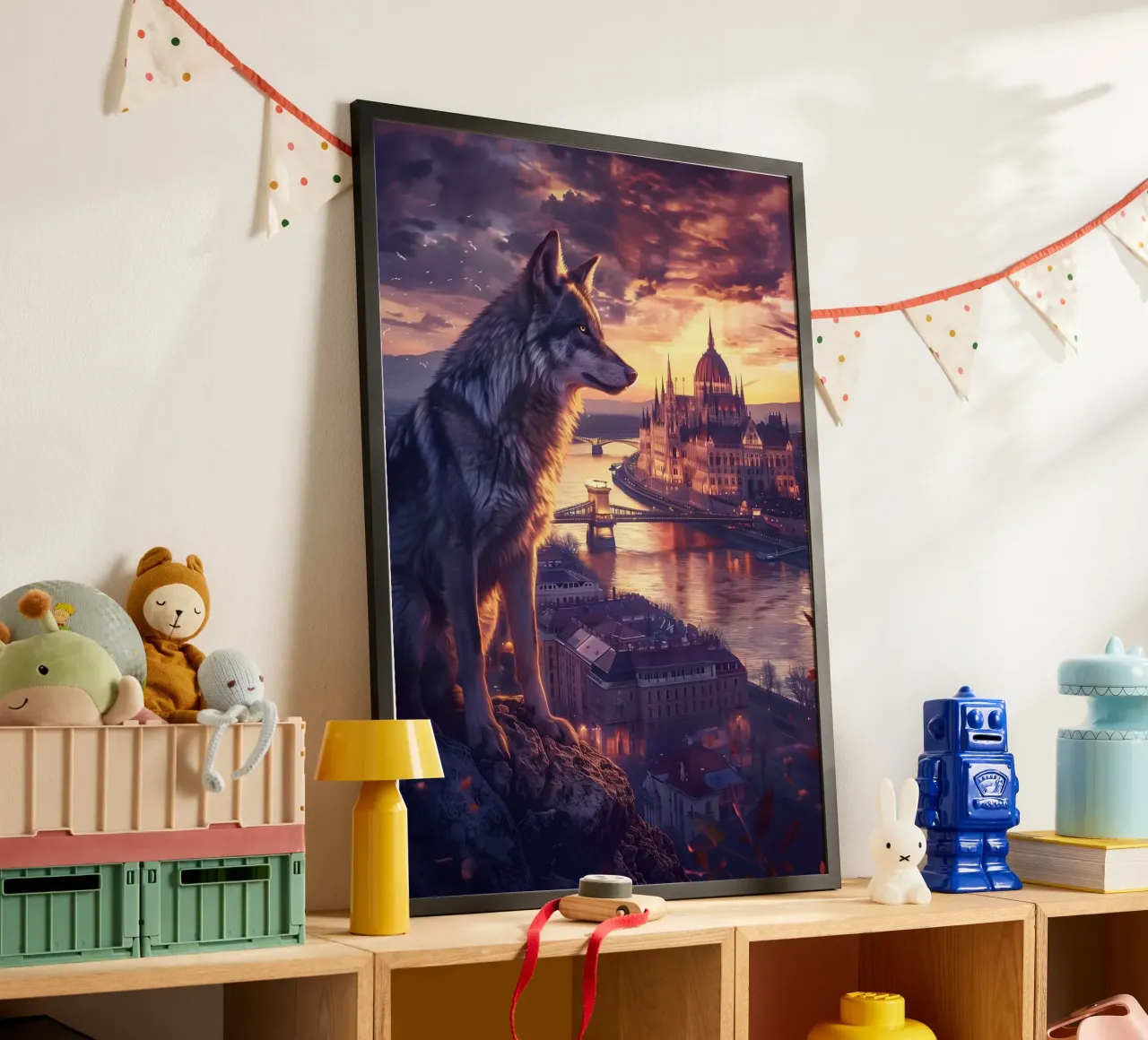 Budapest Lupo mistico arte fantasy poster da WILD ART