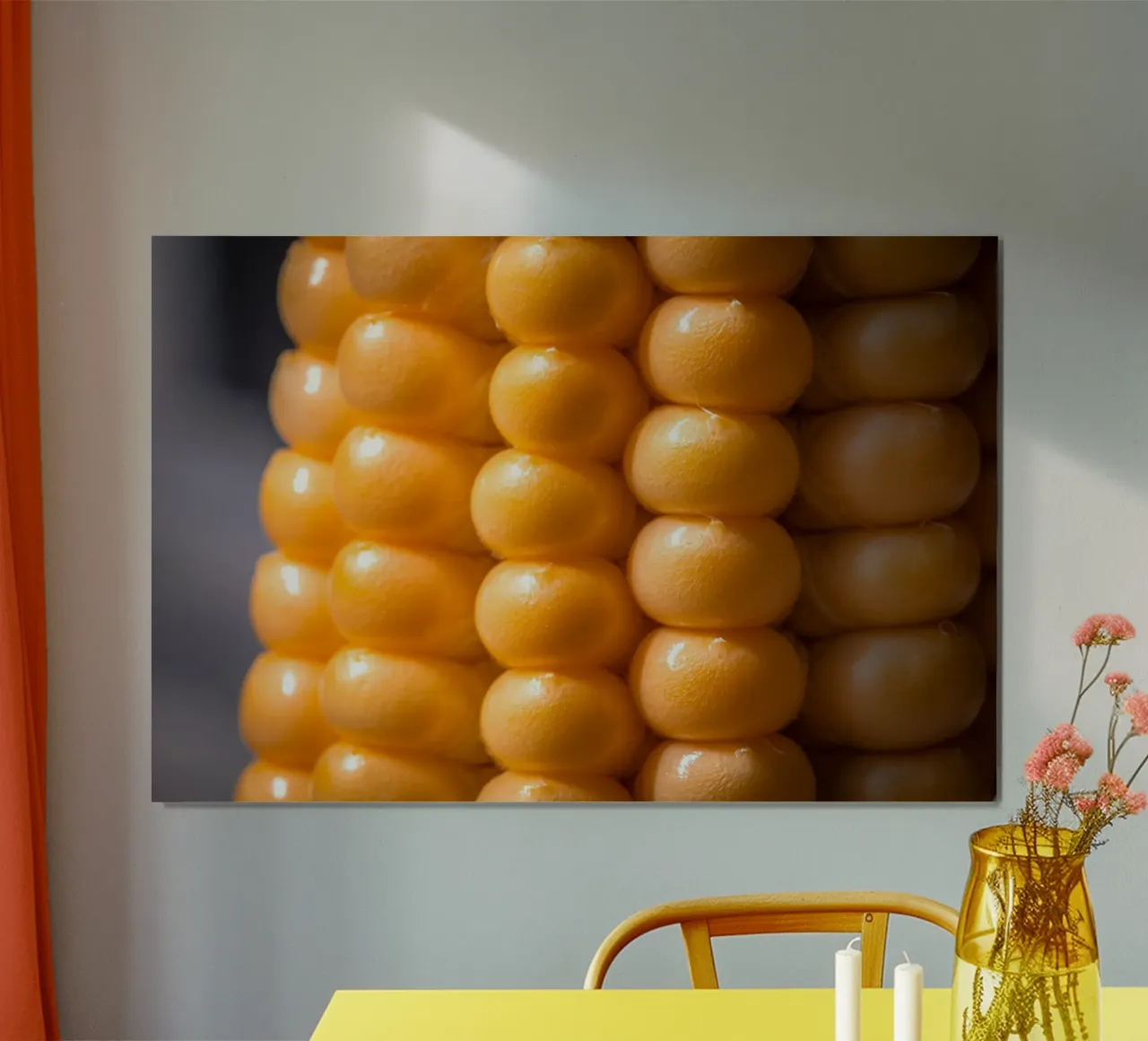 Primo piano di una pannocchia di mais poster con telaio in alluminio da Marcus Beckert | Fotografie
