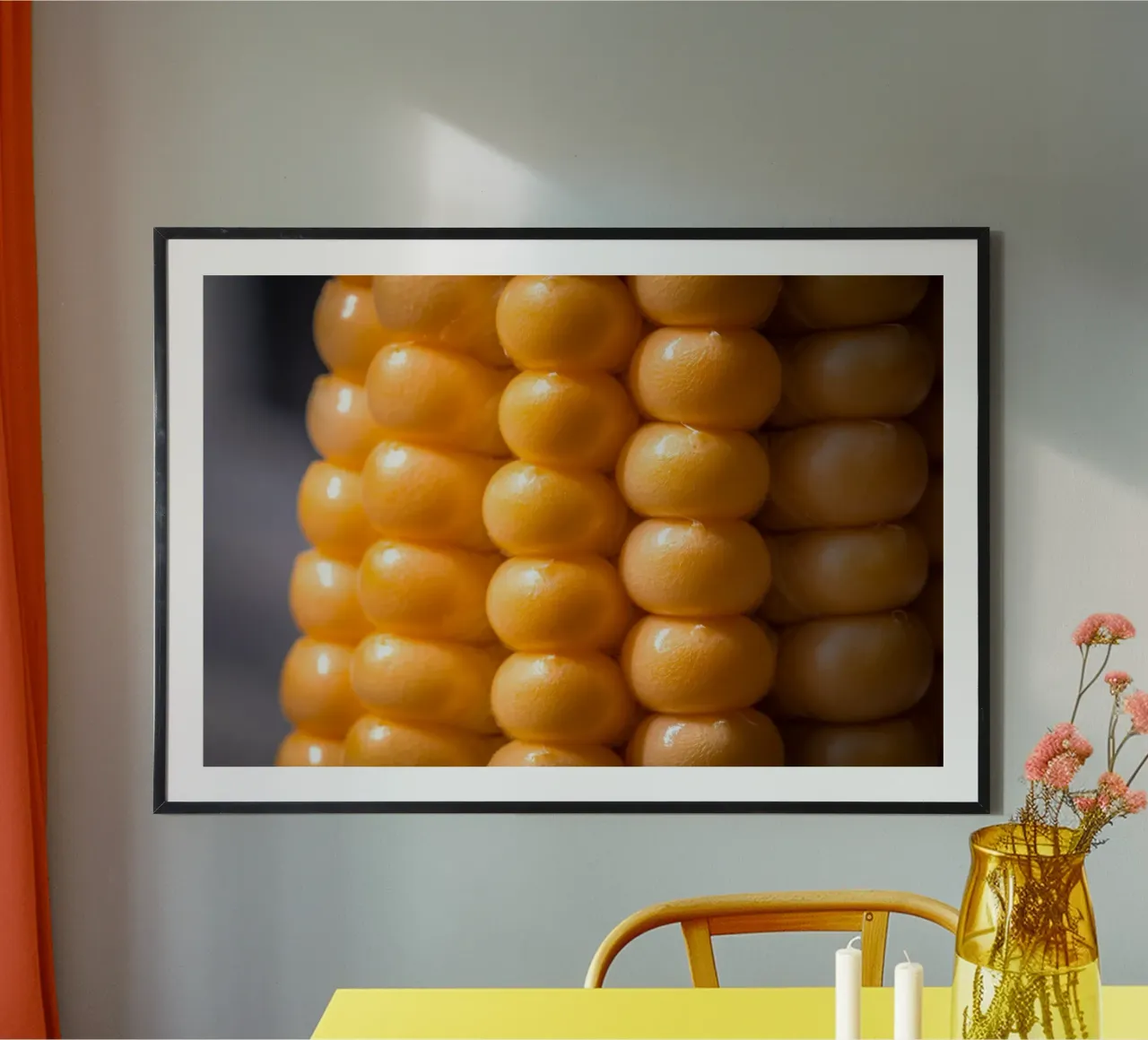 Primo piano di una pannocchia di mais poster con telaio in alluminio da Marcus Beckert | Fotografie