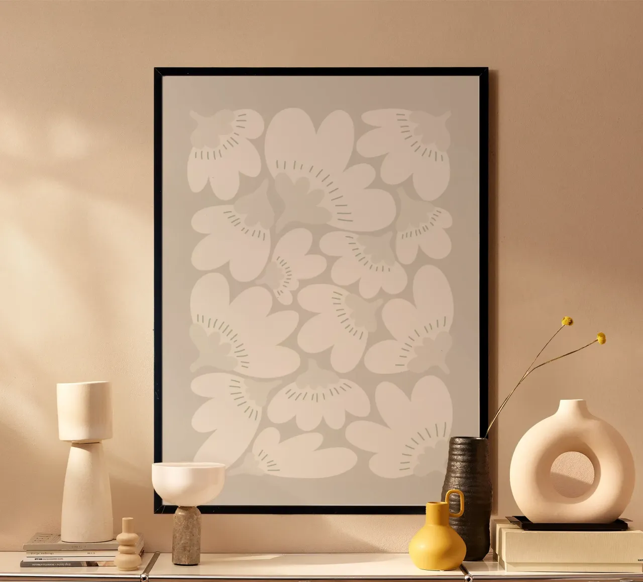 Petali che sussurrano poster con telaio in alluminio da PurePeachStudio