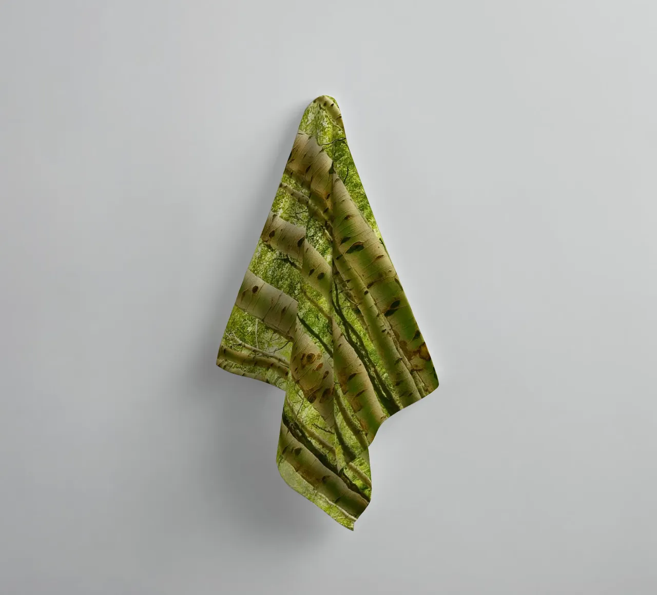 tree trunks lined up nature panorama towel by chinerei