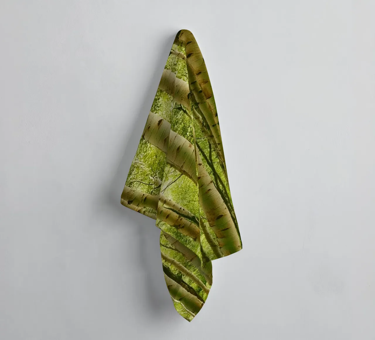tree trunks lined up nature panorama towel by chinerei