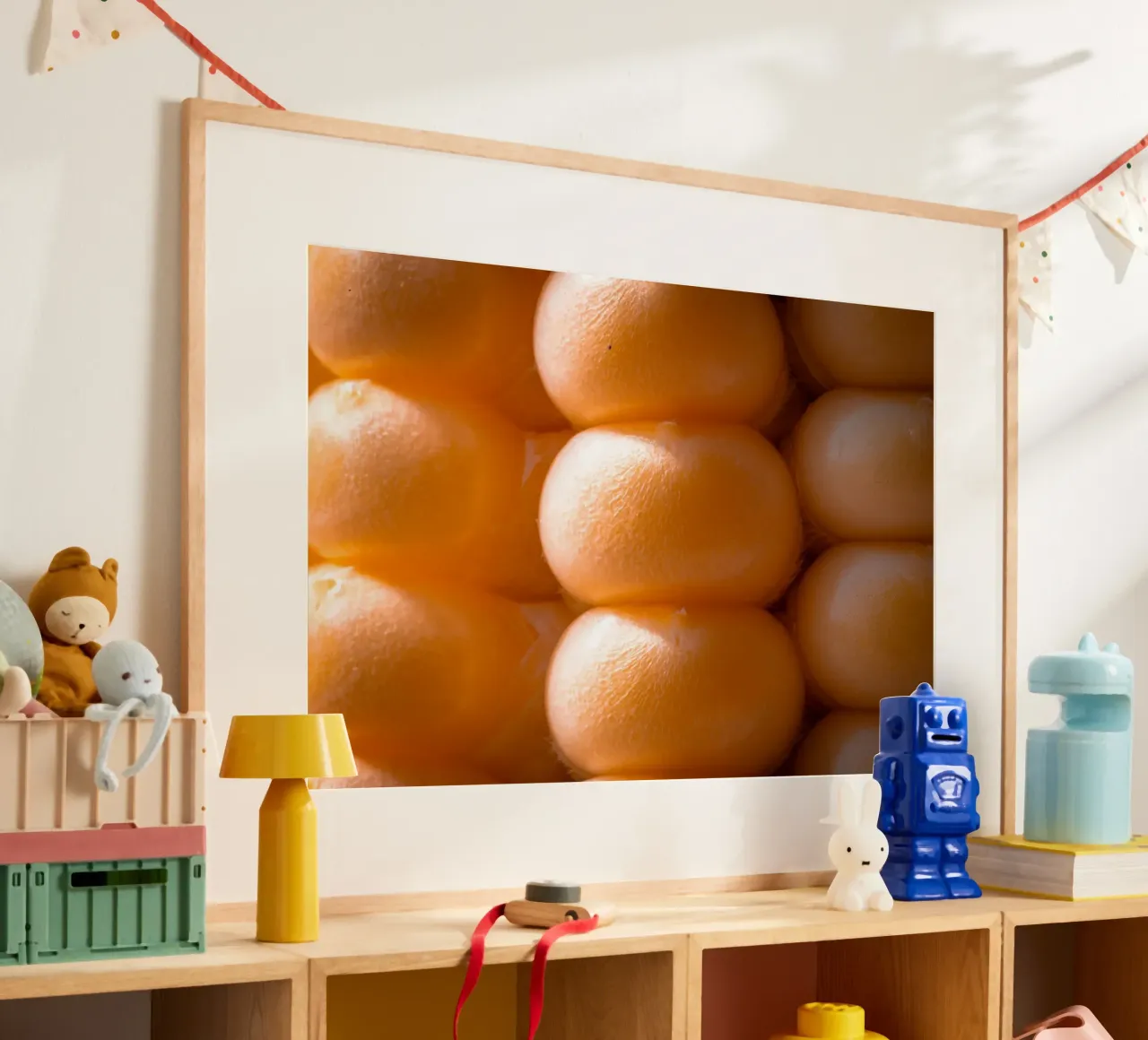 Corn on the cob as a macro photo poster with wooden frame by Marcus Beckert | Fotografie