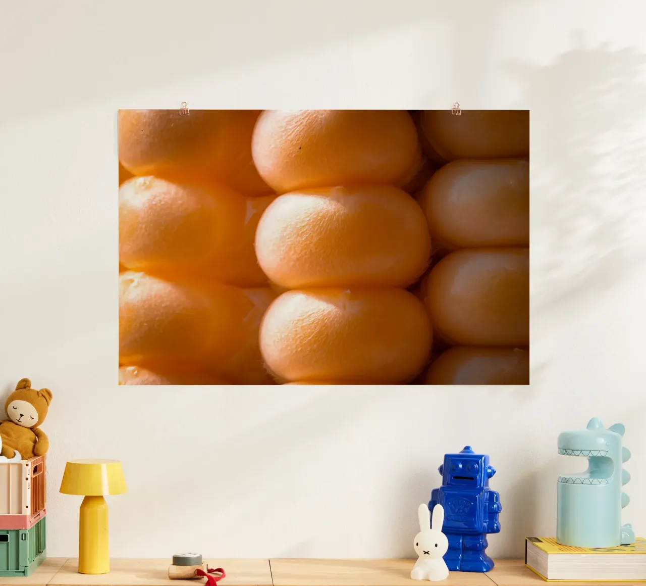 Corn on the cob as a macro photo poster with wooden frame by Marcus Beckert | Fotografie