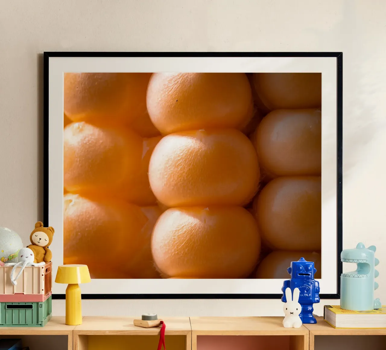 Corn on the cob as a macro photo poster with wooden frame by Marcus Beckert | Fotografie