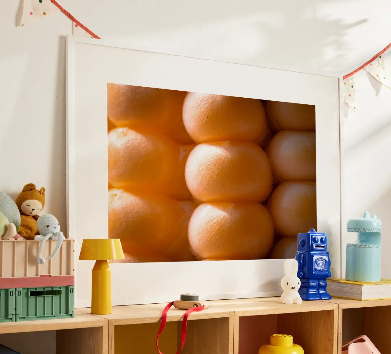 Corn on the cob as a macro photo poster with wooden frame by Marcus Beckert | Fotografie