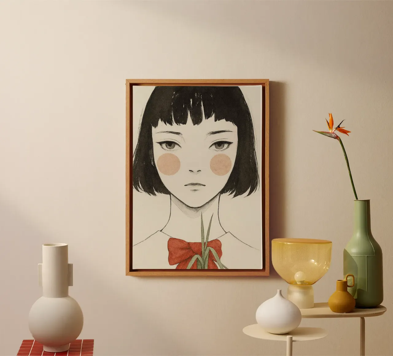 Silent Bloom canvas with Floater frame by PurePeachStudio