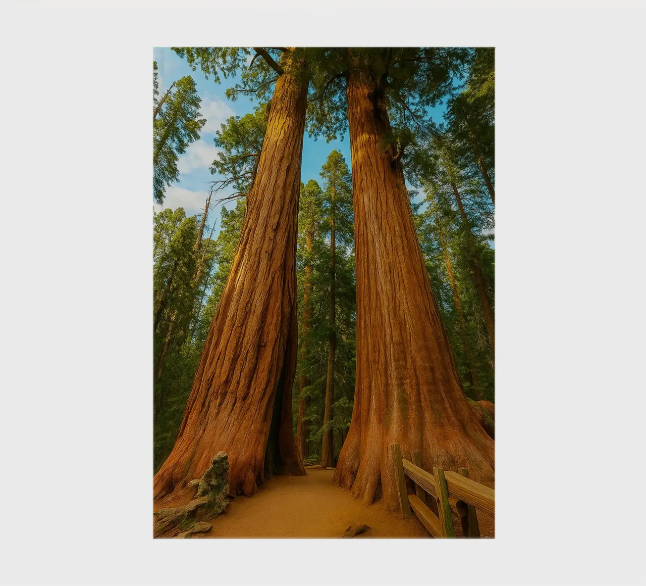 two big trees in the forrest nature panorama notebook by chinerei