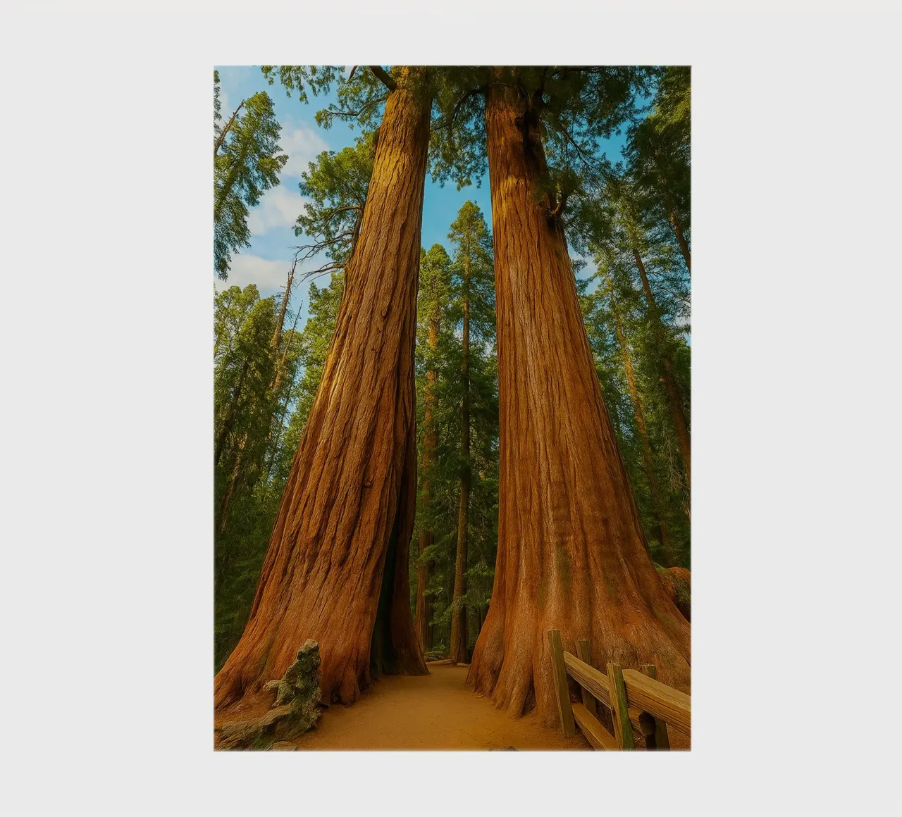two big trees in the forrest nature panorama notebook by chinerei