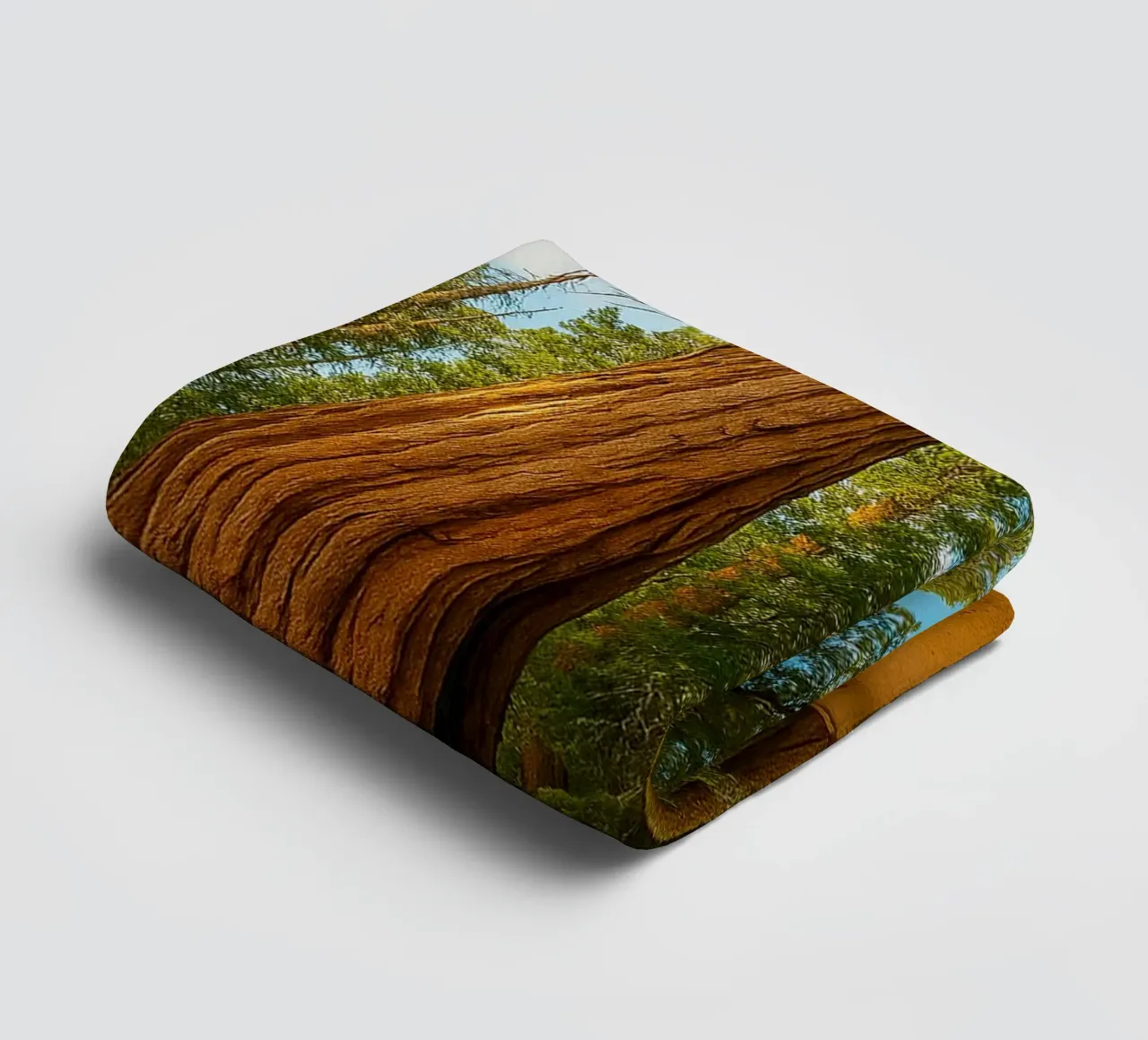 two big trees in the forrest nature panorama towel by chinerei
