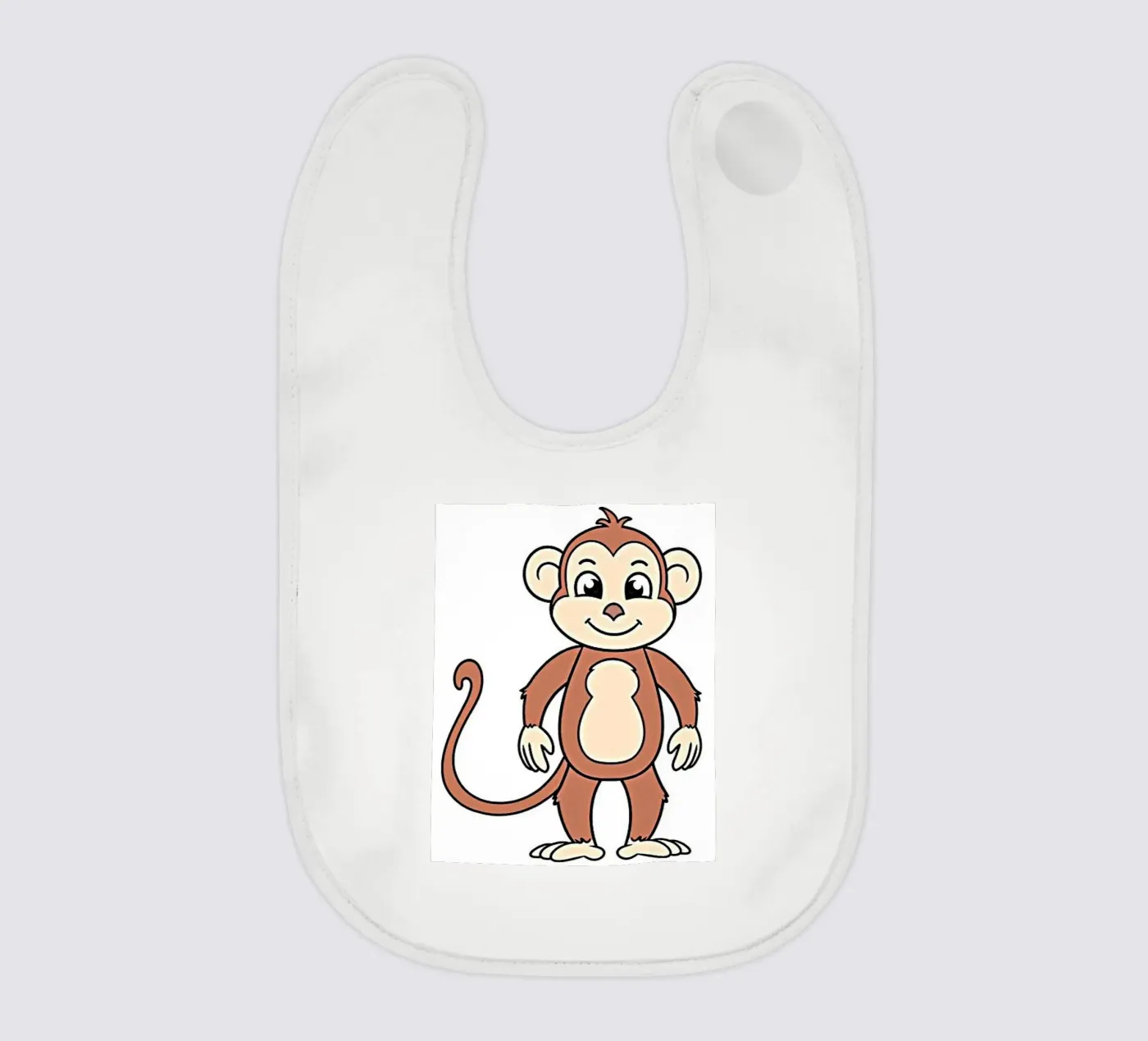 Mischievous monkey baby bib by Nature's Palette