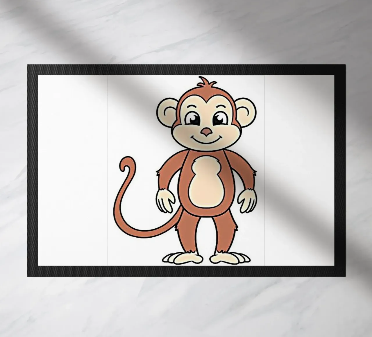 Mischievous monkey doormat by Nature's Palette