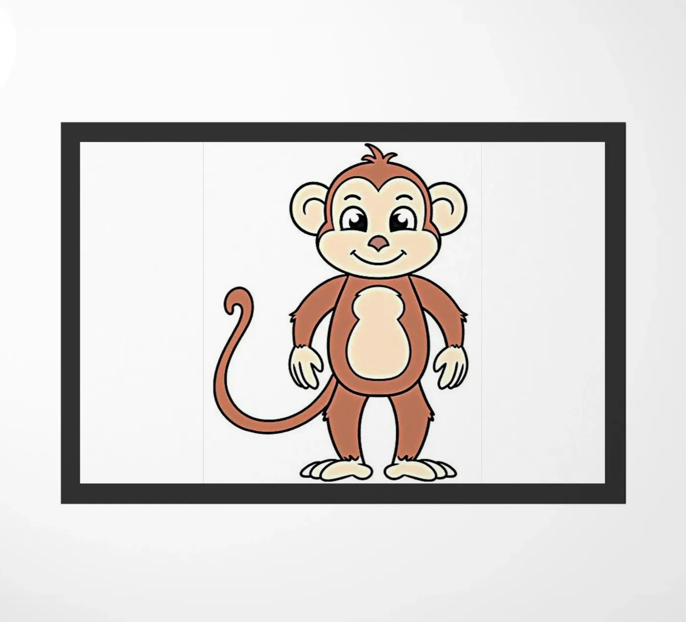 Mischievous monkey deurmat van Nature's Palette