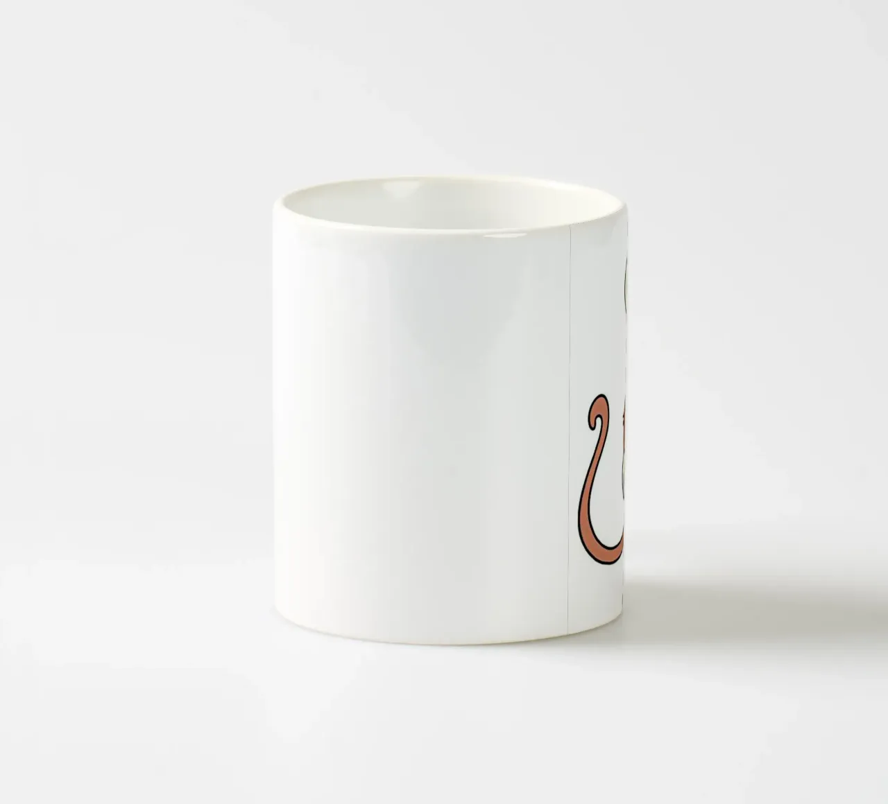 Mischievous monkey ceramic mug by Nature's Palette