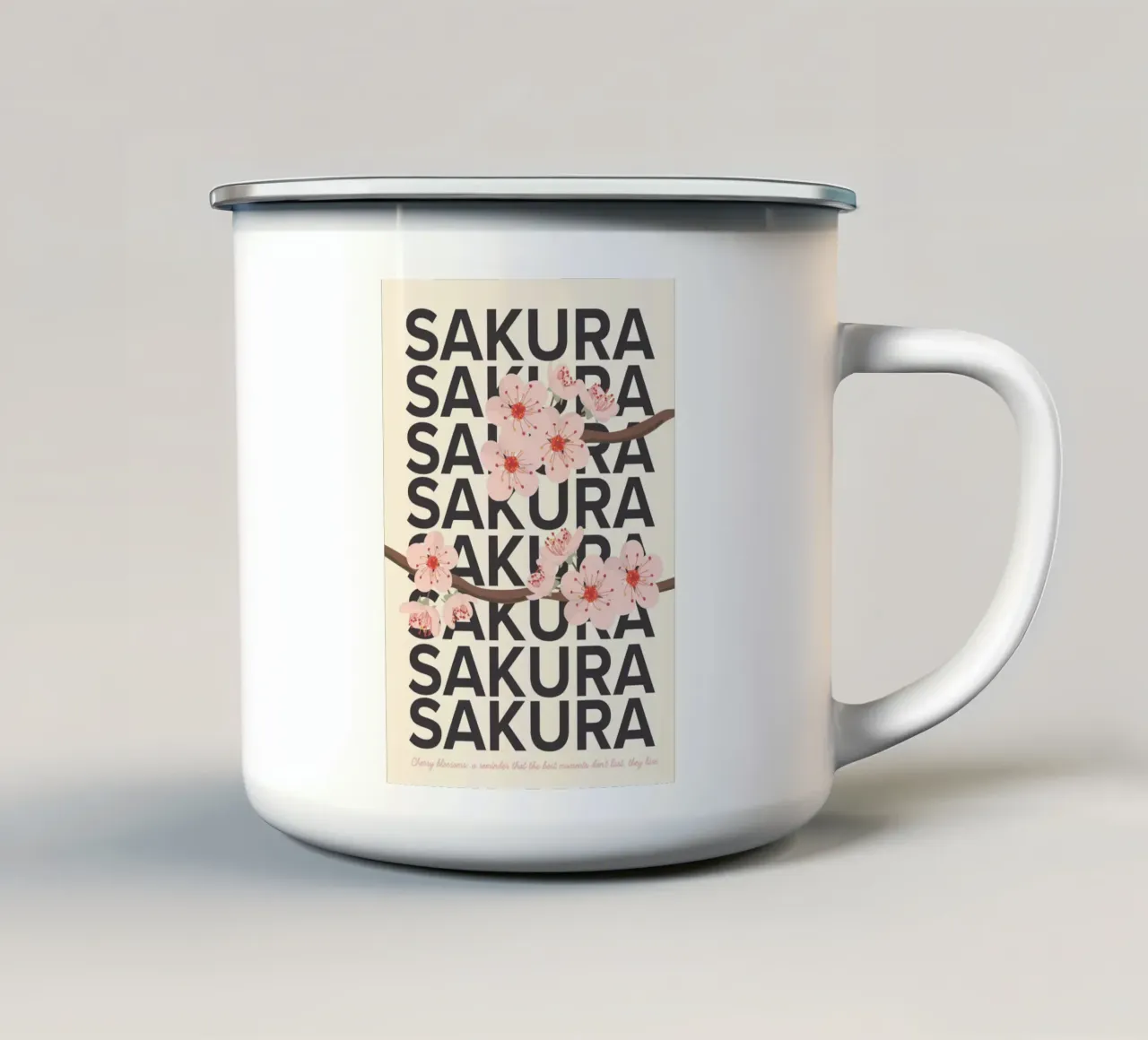 Sakura Spirit tazza in smalto da PurePeachStudio