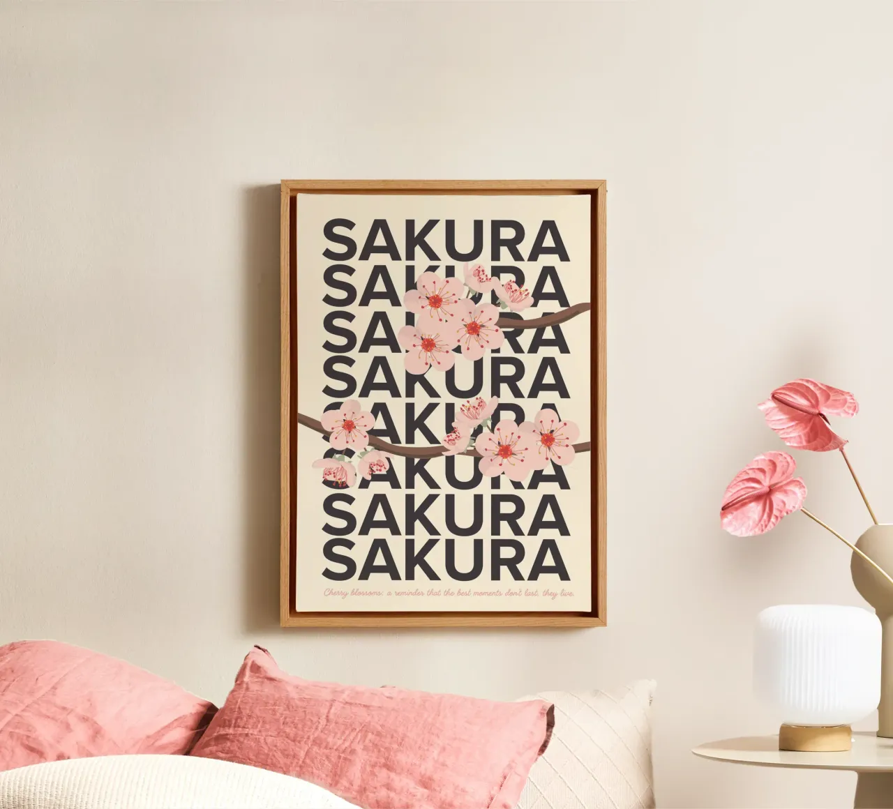 Sakura Spirit tela con Cornice a cassetta da PurePeachStudio