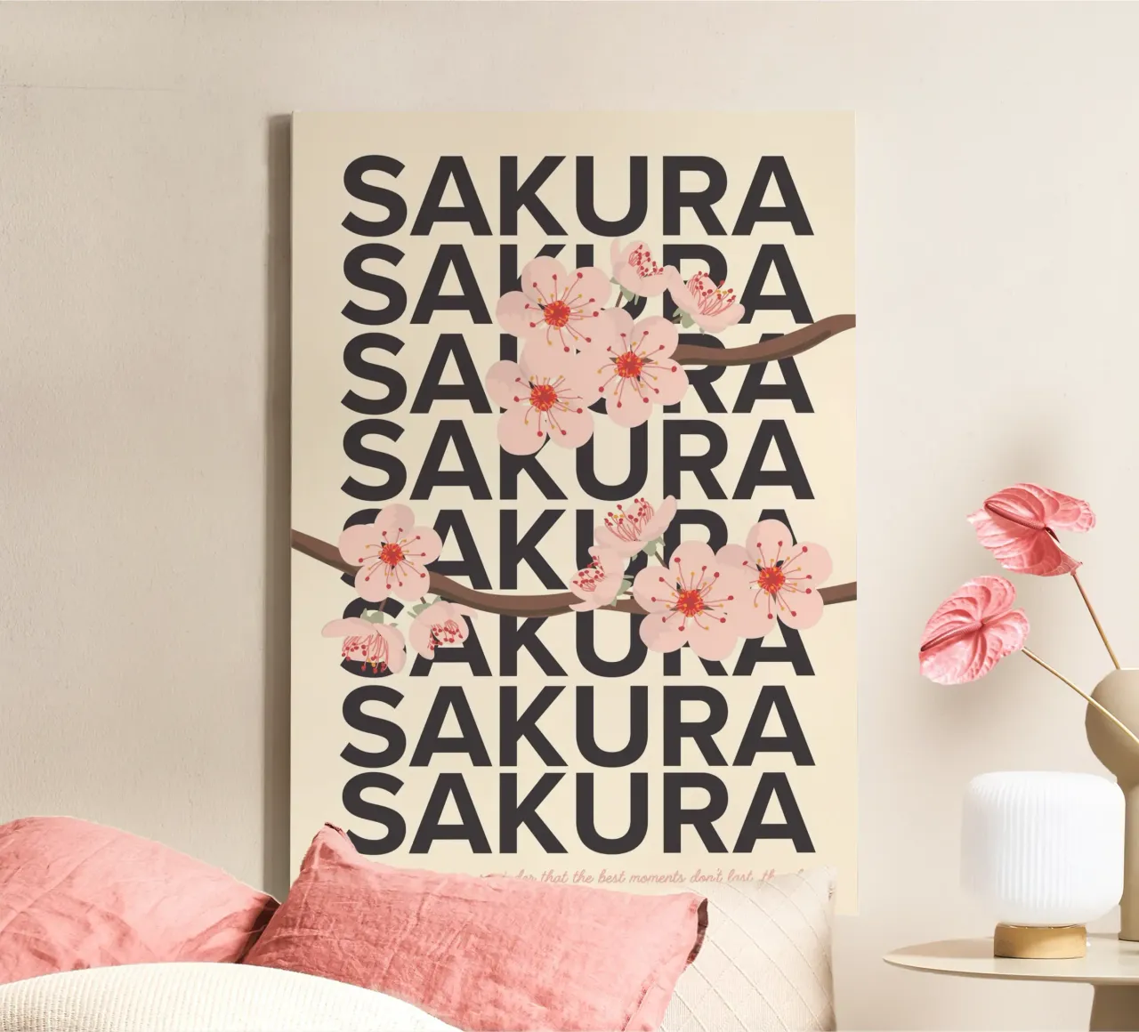 Sakura Spirit tela con Cornice a cassetta da PurePeachStudio