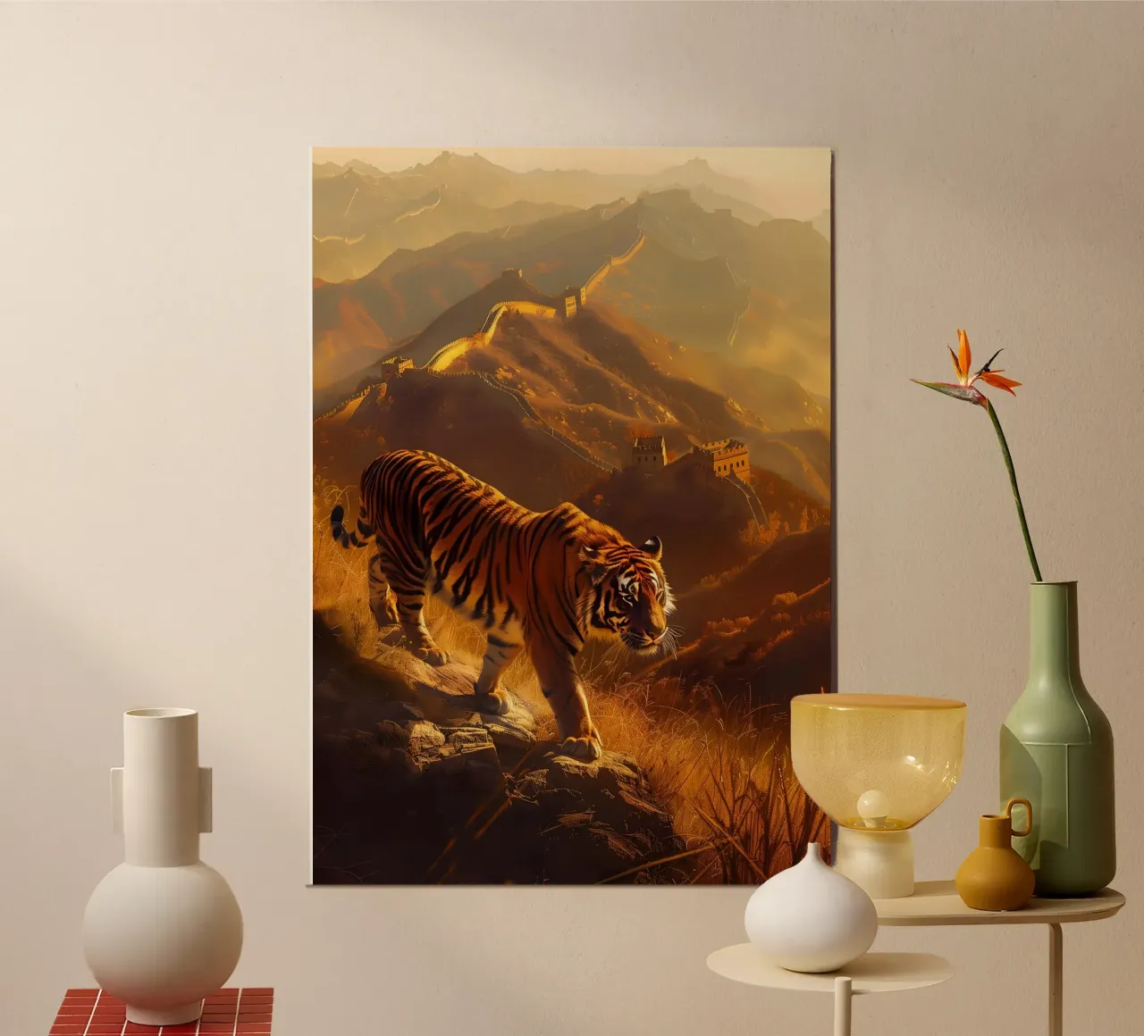 Tigre cinese da parete arte mistica e fantasy poster da WILD ART