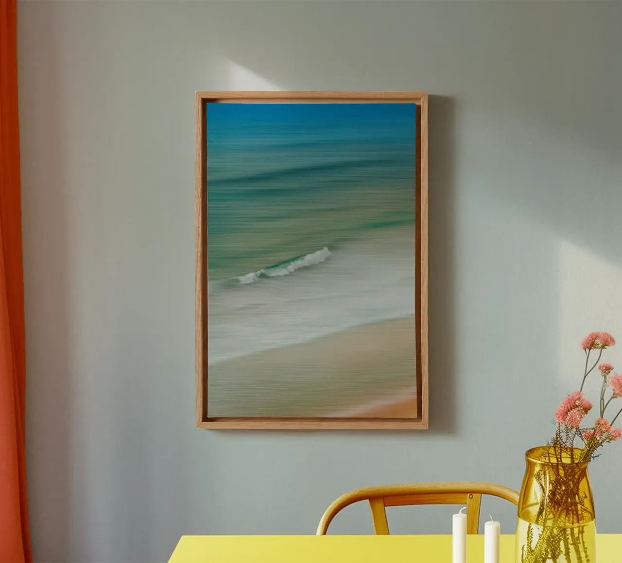 Ocean in Motion canvas with Floater frame by Thilo Grøsch