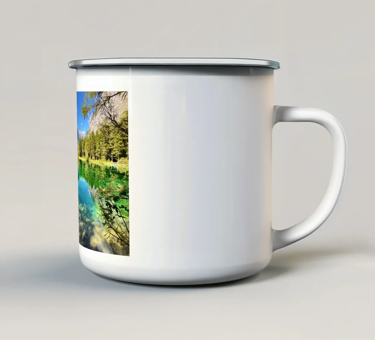 Walk more and worry less. ( Bluntautal Austria ) tazza in smalto da Happy 😃 Art 🎨 by Christine Schnoell