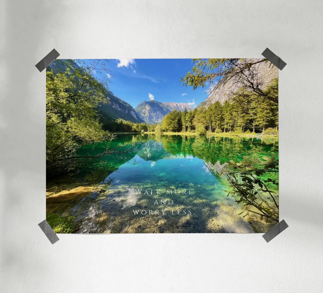 Walk more and worry less. ( Bluntautal Austria ) poster da Happy 😃 Art 🎨 by Christine Schnoell