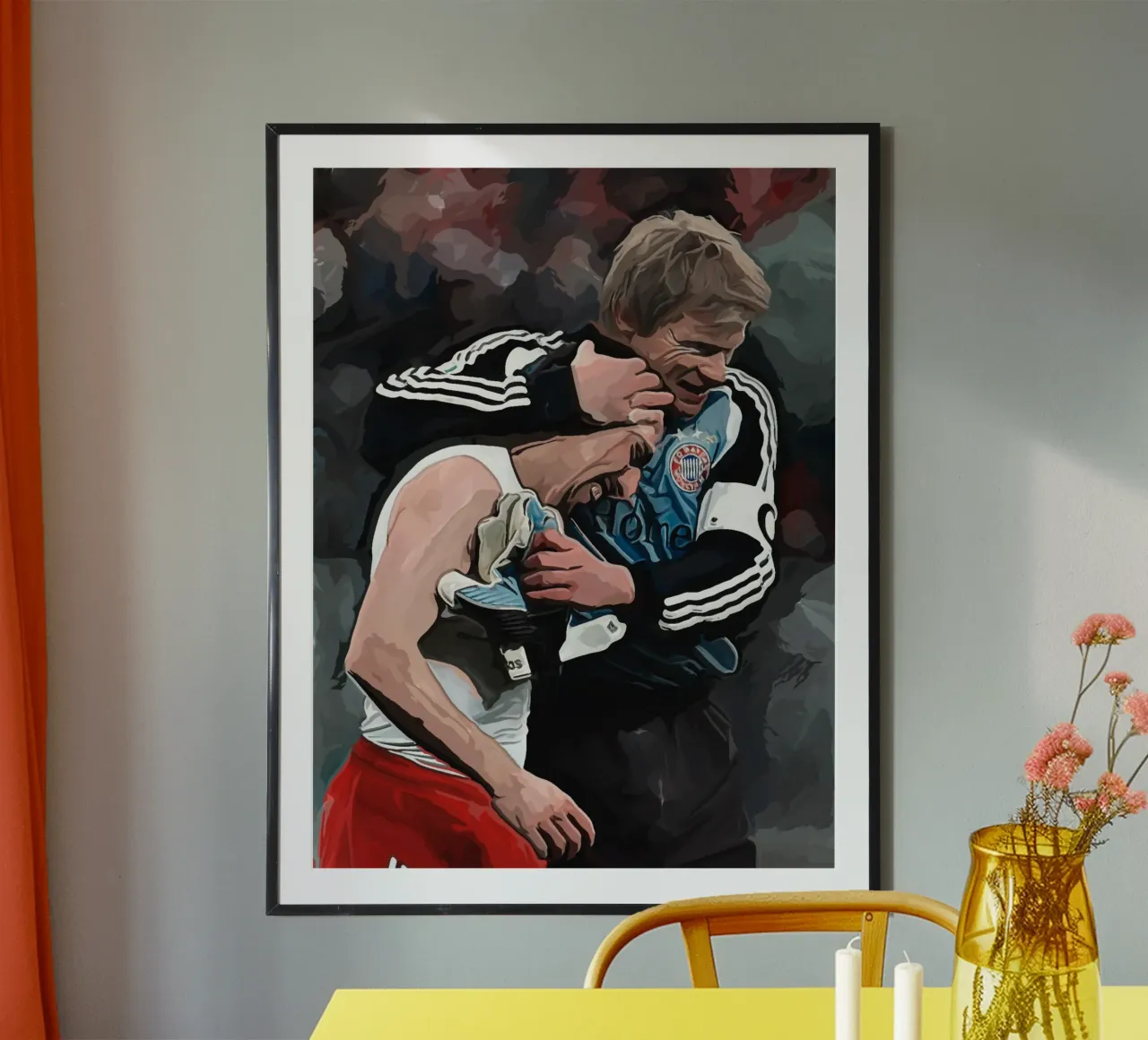 Frank Ribery e Oliver Kahn poster con telaio in legno da dark eagle