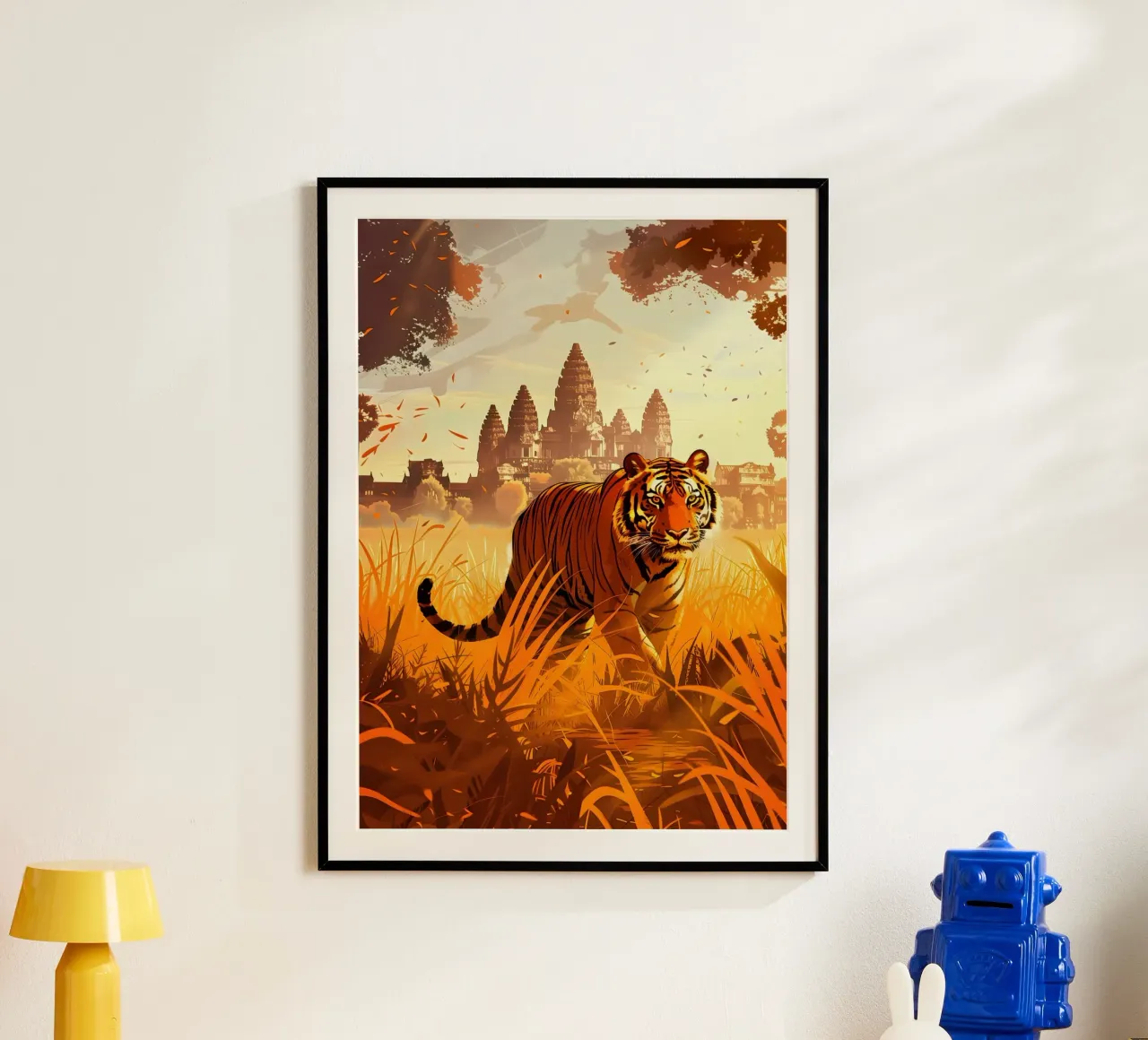 Tigre Angkor Wat arte mistica e fantasy poster da WILD ART
