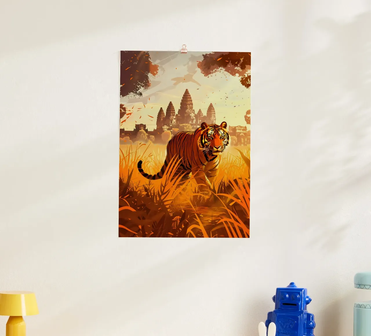 Tigre Angkor Wat arte mistica e fantasy poster da WILD ART
