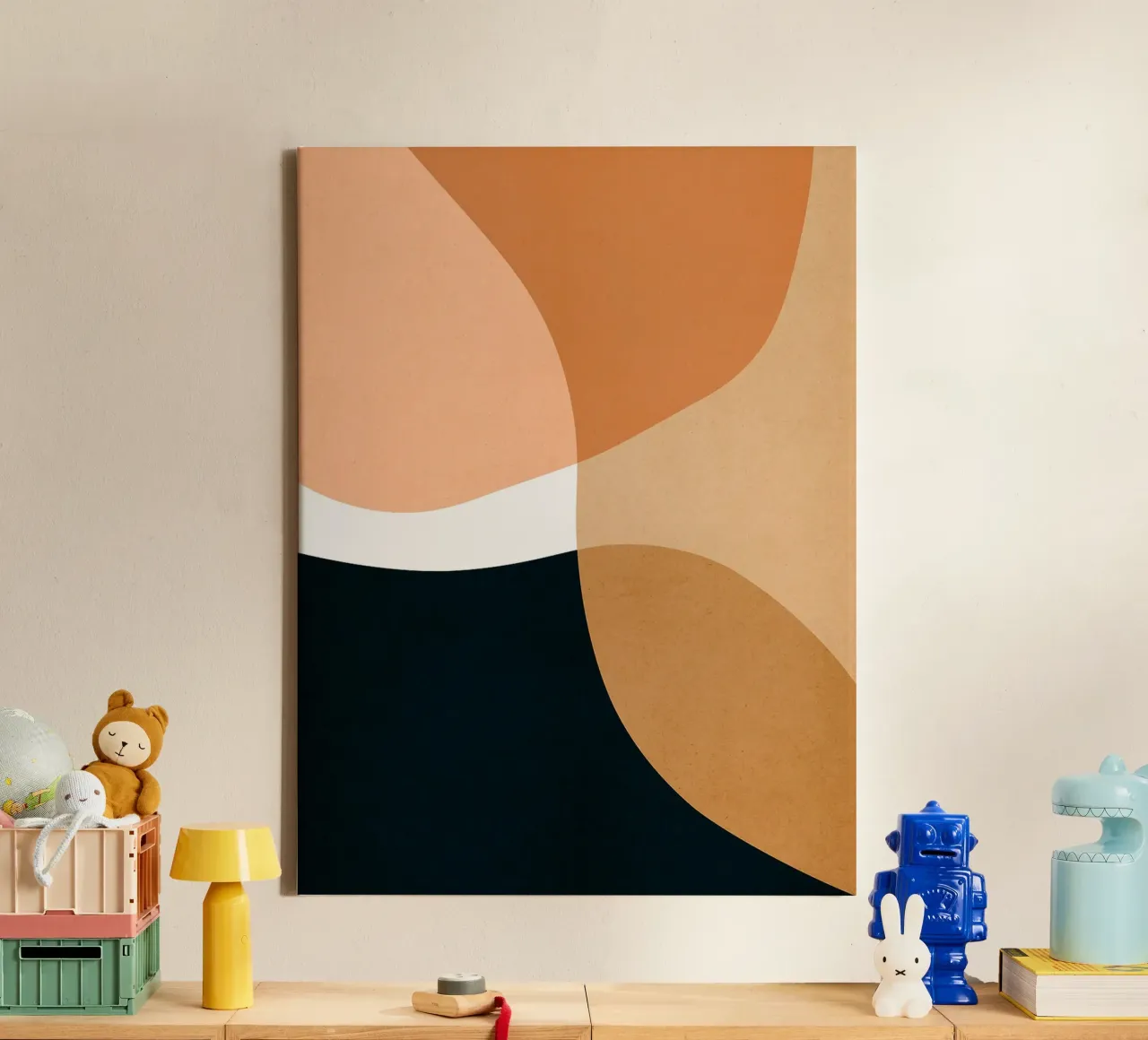 Abstract boho canvas with Floater frame by Robert W Wakefield