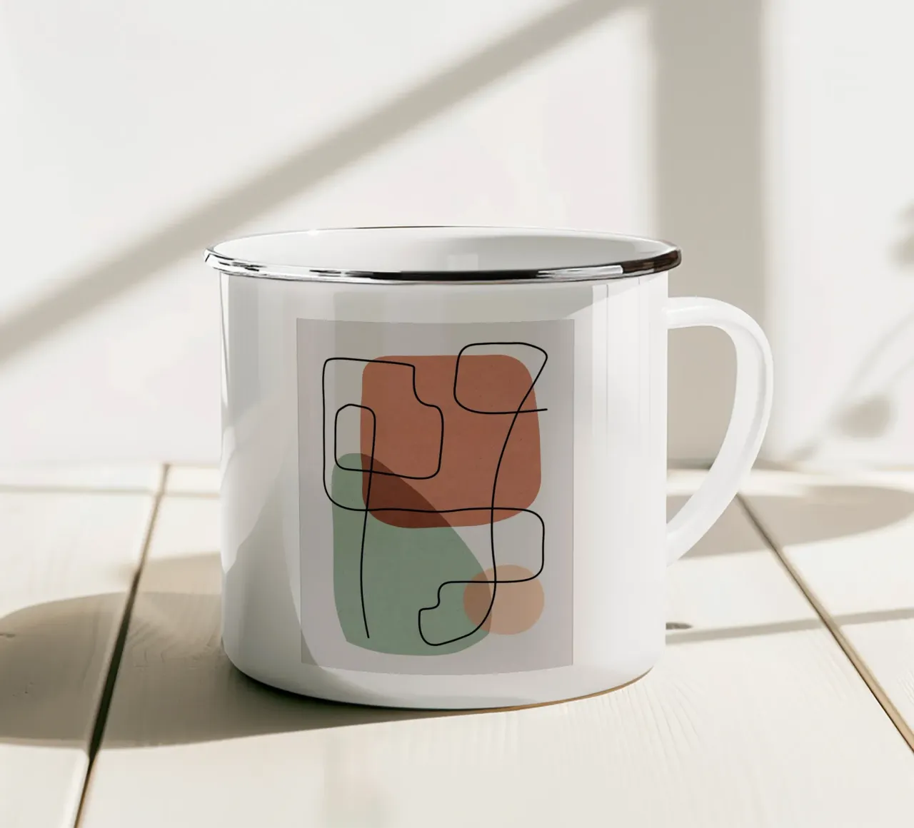 Astratto e armonico tazza in smalto da Robert W Wakefield