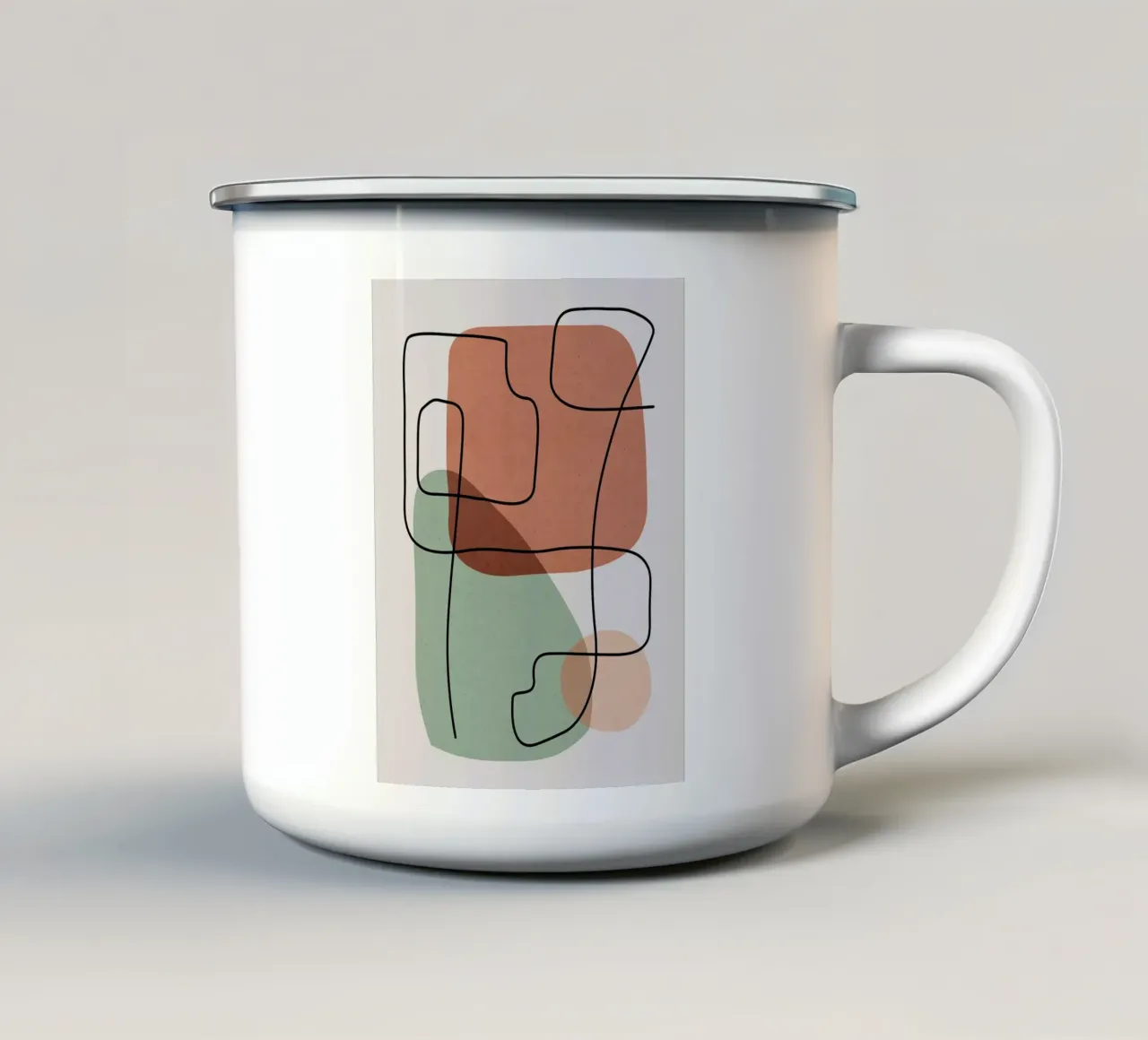 Astratto e armonico tazza in smalto da Robert W Wakefield