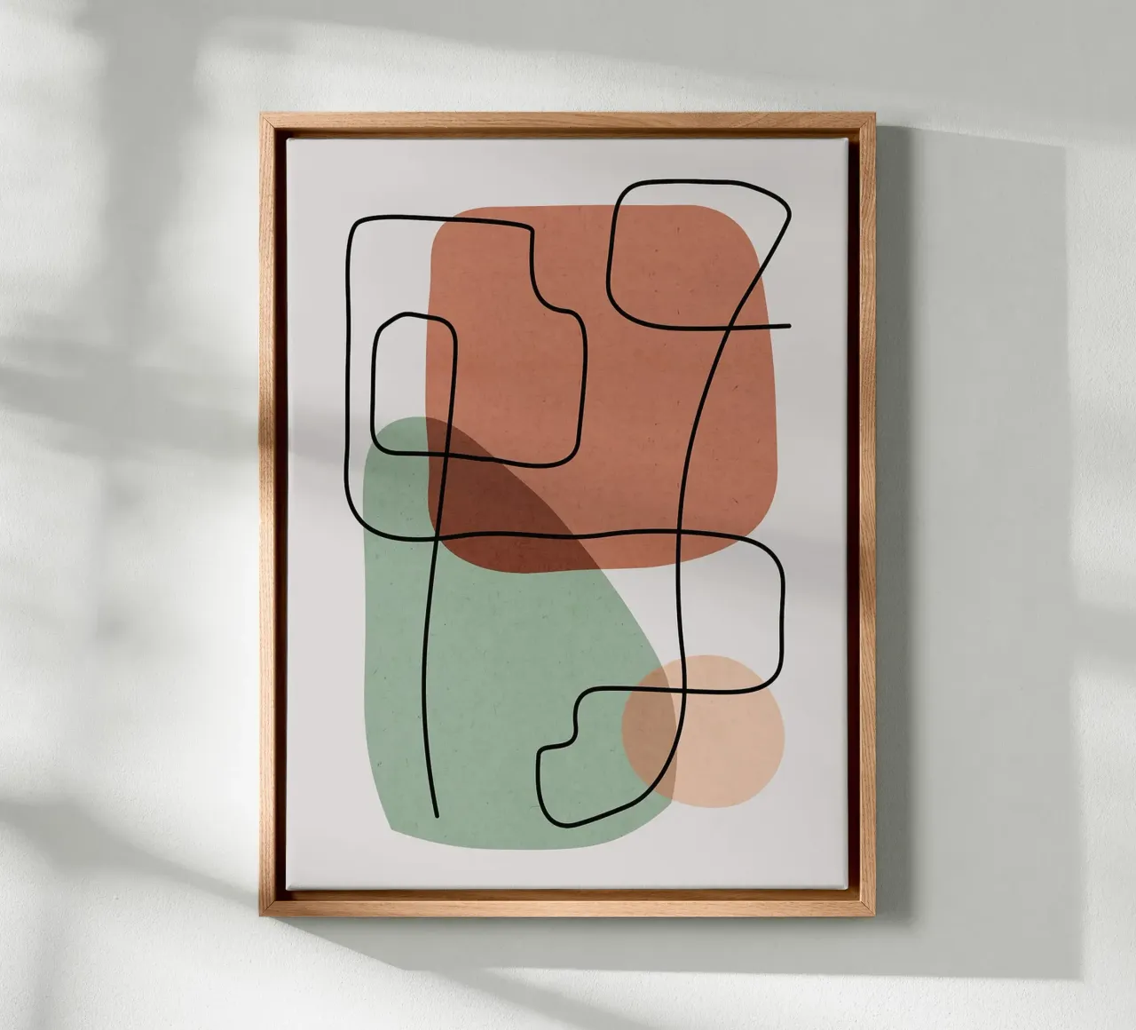Abstract and harmonic canvas with Floater frame by Robert W Wakefield
