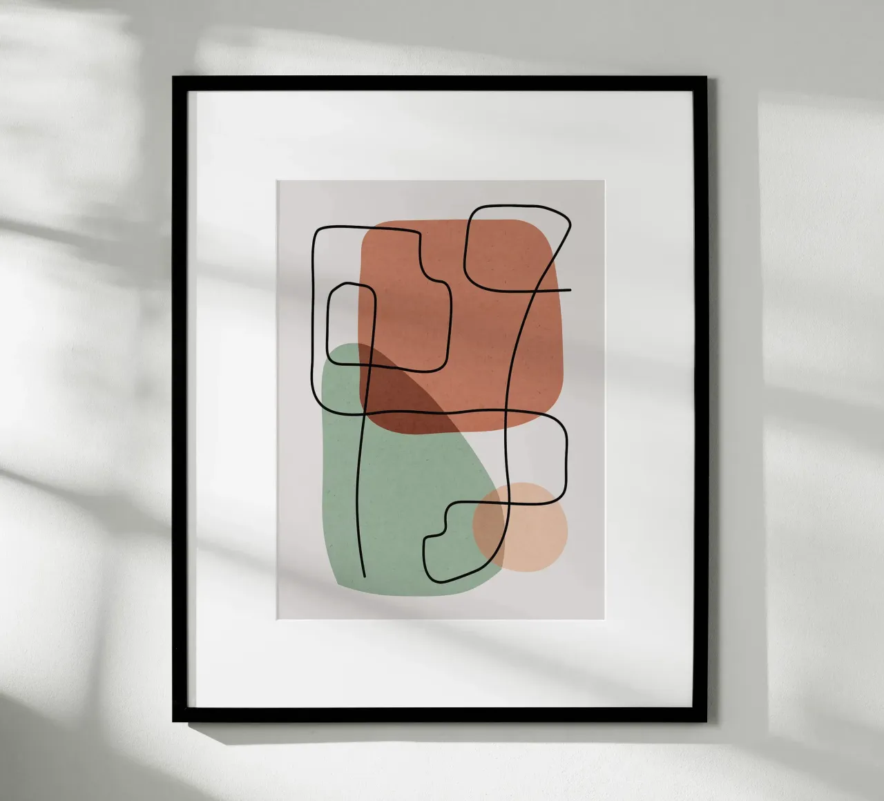 Astratto e armonico poster con telaio in legno da Robert W Wakefield