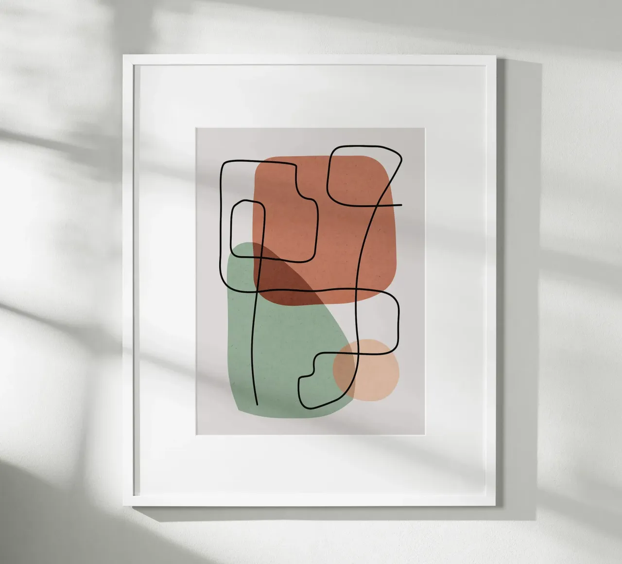 Astratto e armonico poster con telaio in legno da Robert W Wakefield