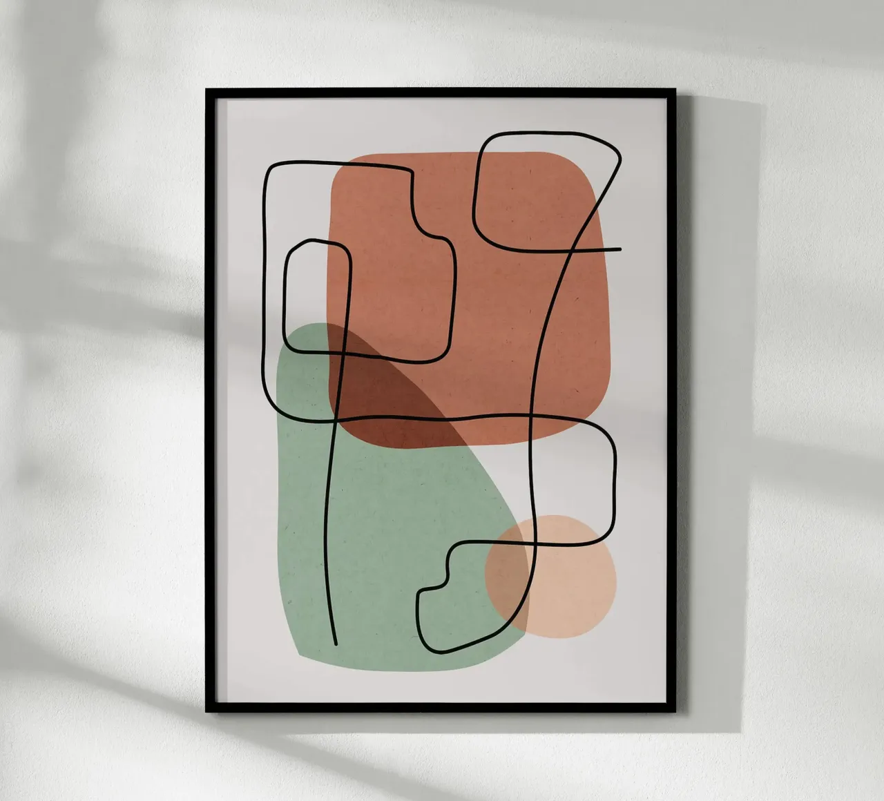 Astratto e armonico poster con telaio in legno da Robert W Wakefield