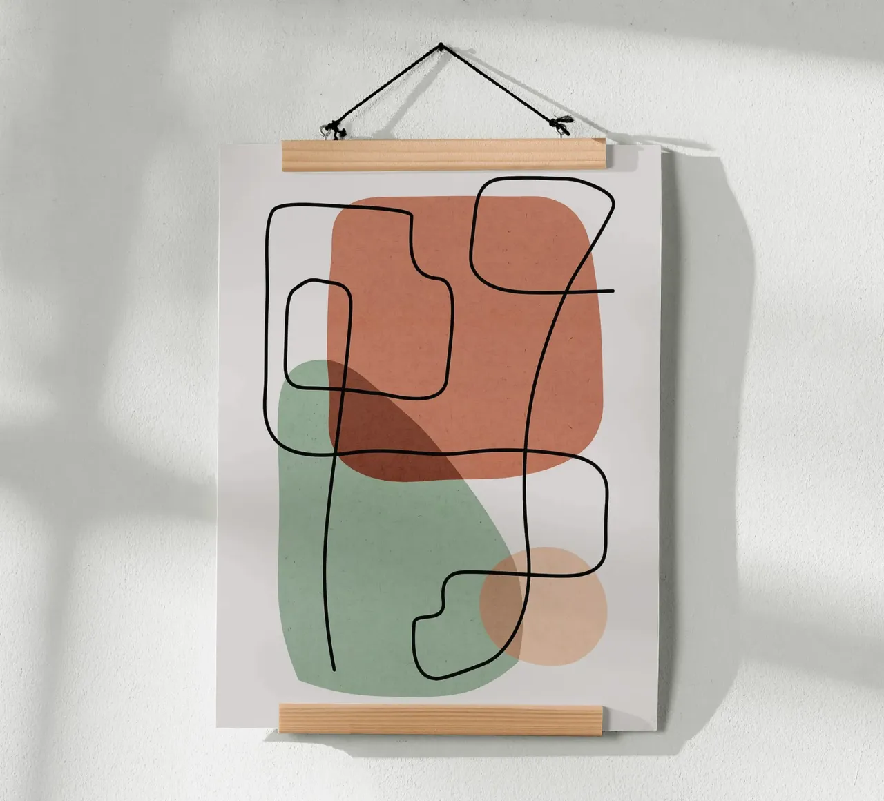 Astratto e armonico poster con telaio in legno da Robert W Wakefield