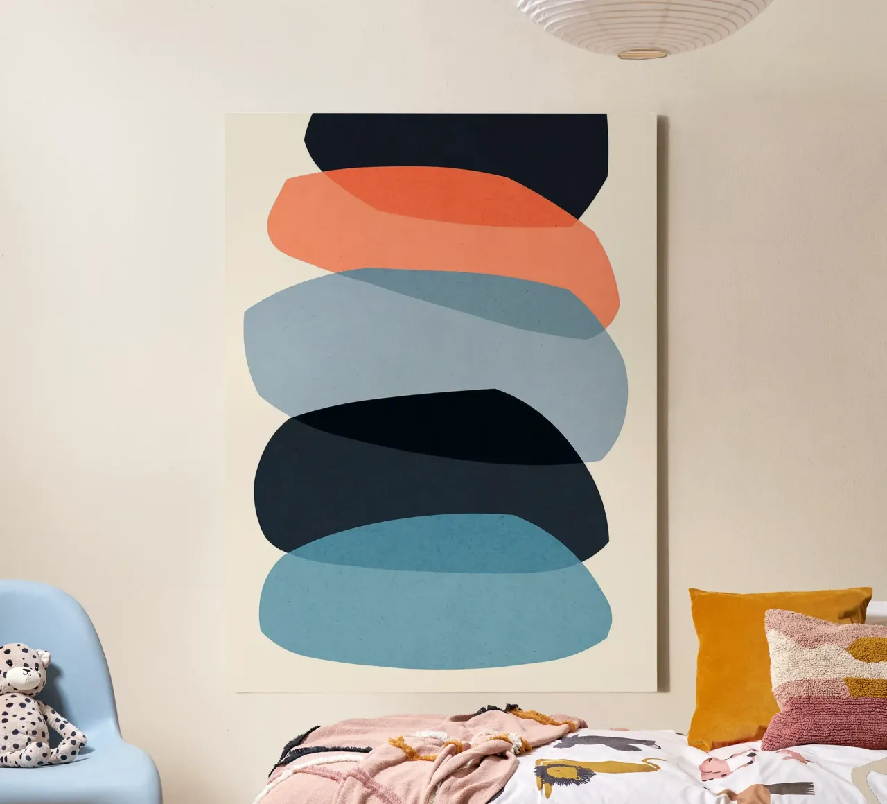 Abstracte harmonie canvas met Baklijst van Robert W Wakefield