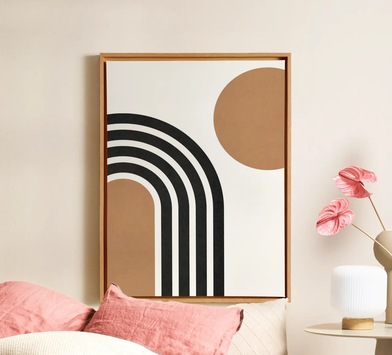 Collagekunst canvas met Baklijst van Robert W Wakefield