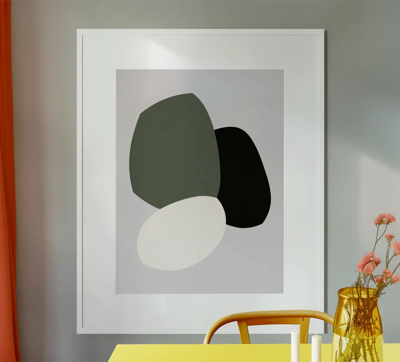 Acquerello minimalista poster con telaio in alluminio da Robert W Wakefield