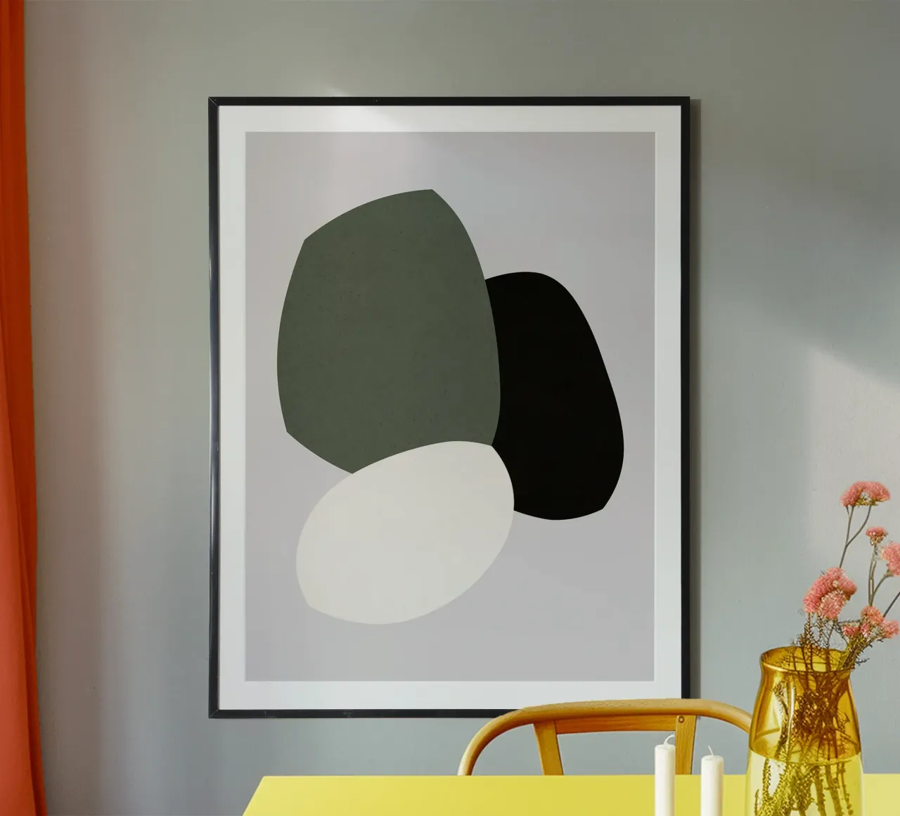 Acquerello minimalista poster con telaio in alluminio da Robert W Wakefield
