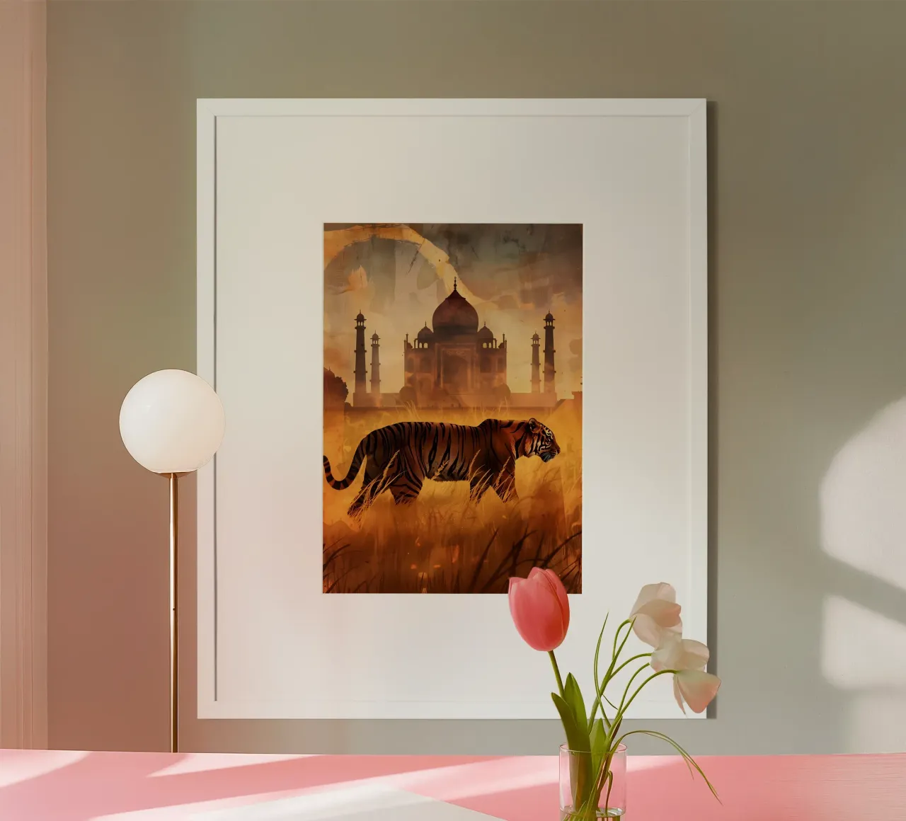 Taj Mahal Tigre arte mistica fantasy poster da WILD ART