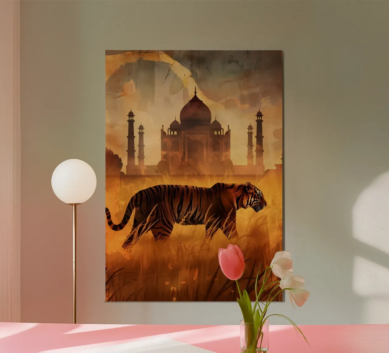 Taj Mahal Tigre arte mistica fantasy poster da WILD ART