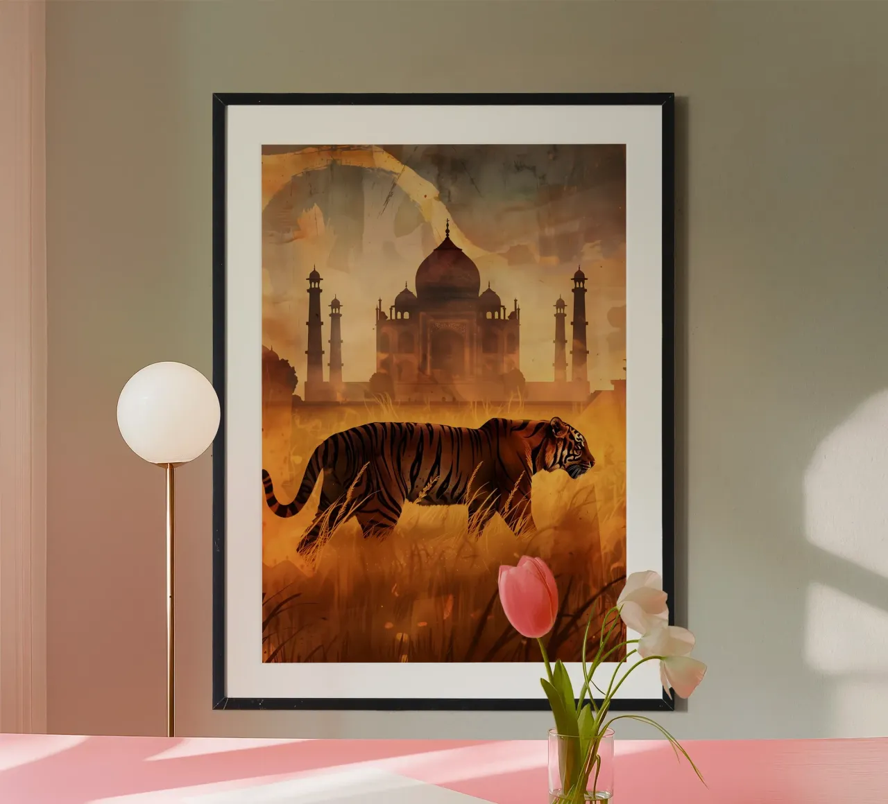 Taj Mahal Tigre arte mistica fantasy poster da WILD ART