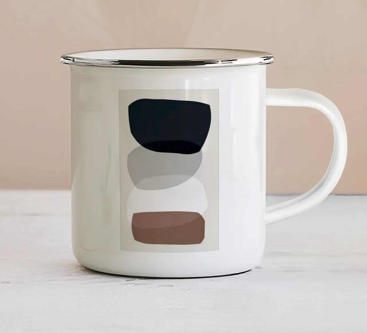 Figure astratte tazza in smalto da ColorShop