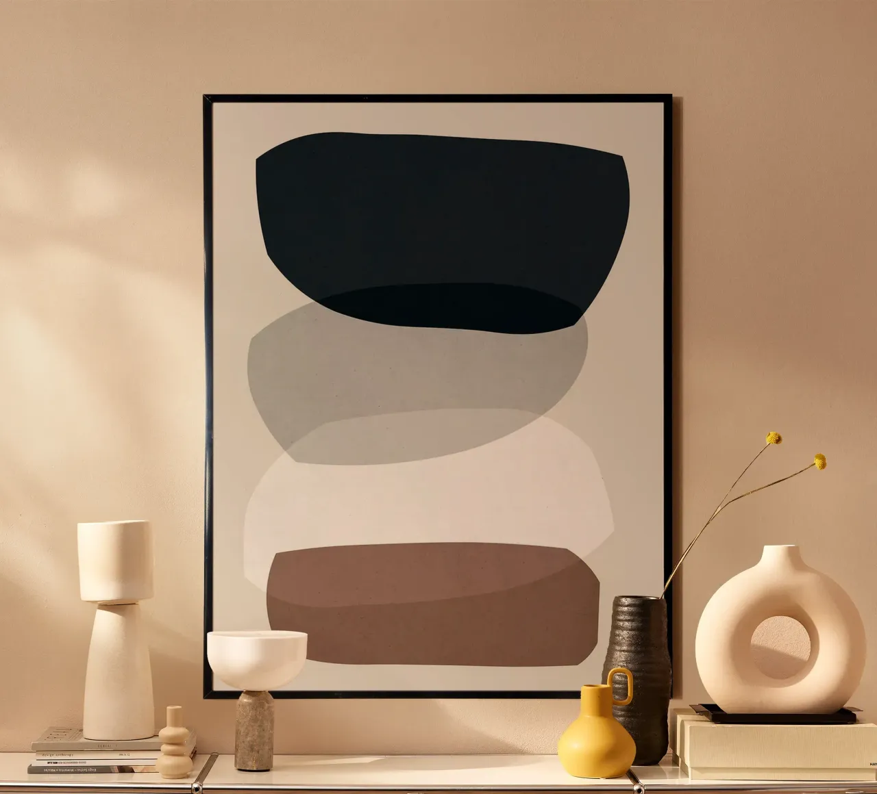 Figure astratte poster con telaio in plastica da ColorShop