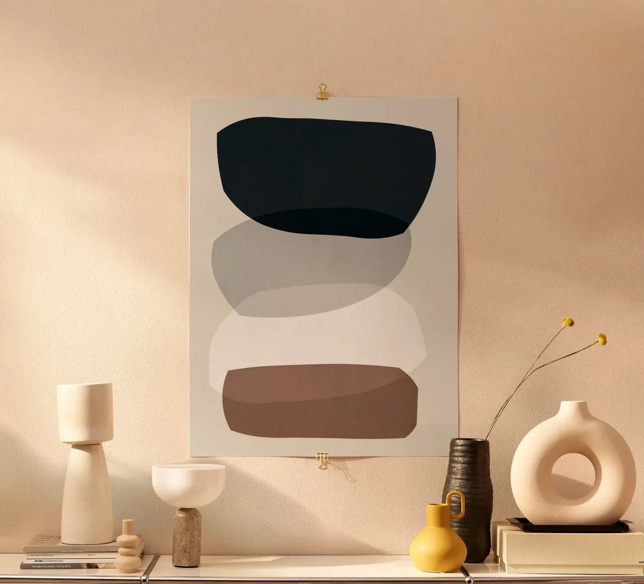Figure astratte poster con telaio in plastica da ColorShop